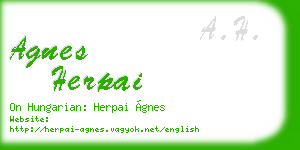 agnes herpai business card