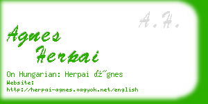 agnes herpai business card